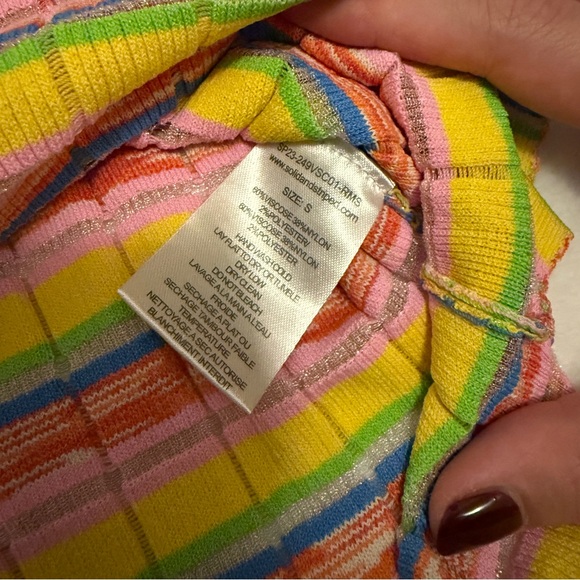 EUC SOLID & STRIPED Max Sweater S Random Spacedye Multicolor - Picture 4 of 4